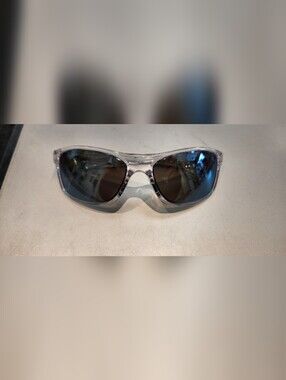 Revo Clear Frame Polarized Blue Mirror Lens Sunglasses